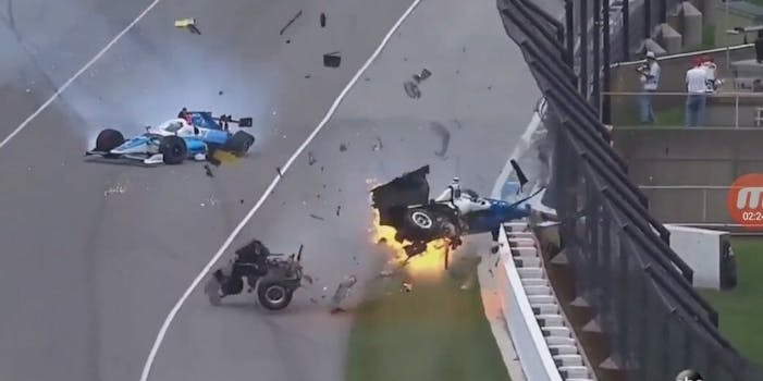 Indy 500 crash Scott Dixon Jay Howard