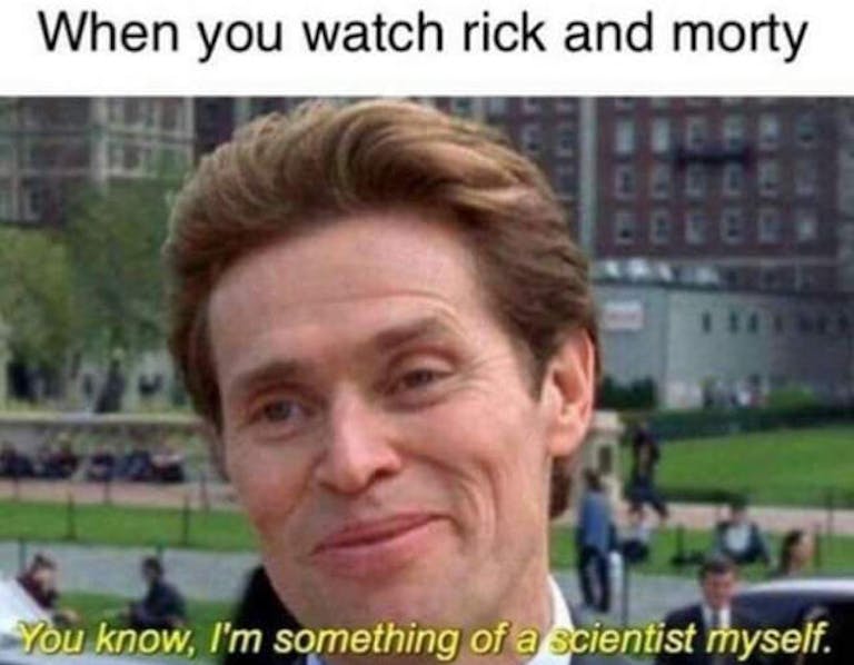 rick and morty something of a scientist meme