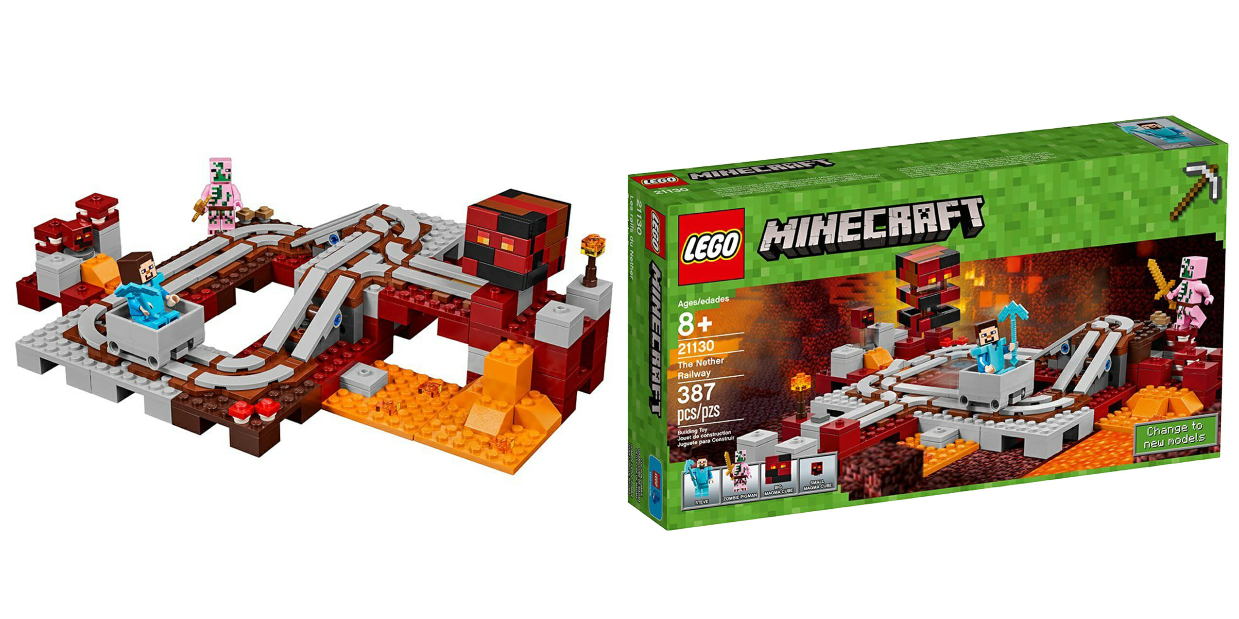 Hunt Creepers, dig for diamonds and build anything with Minecraft Lego