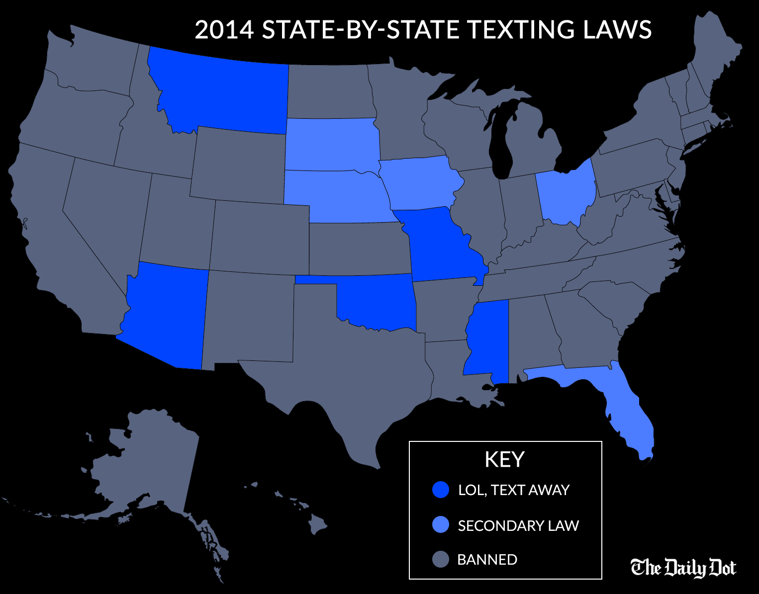 State driving and texting laws