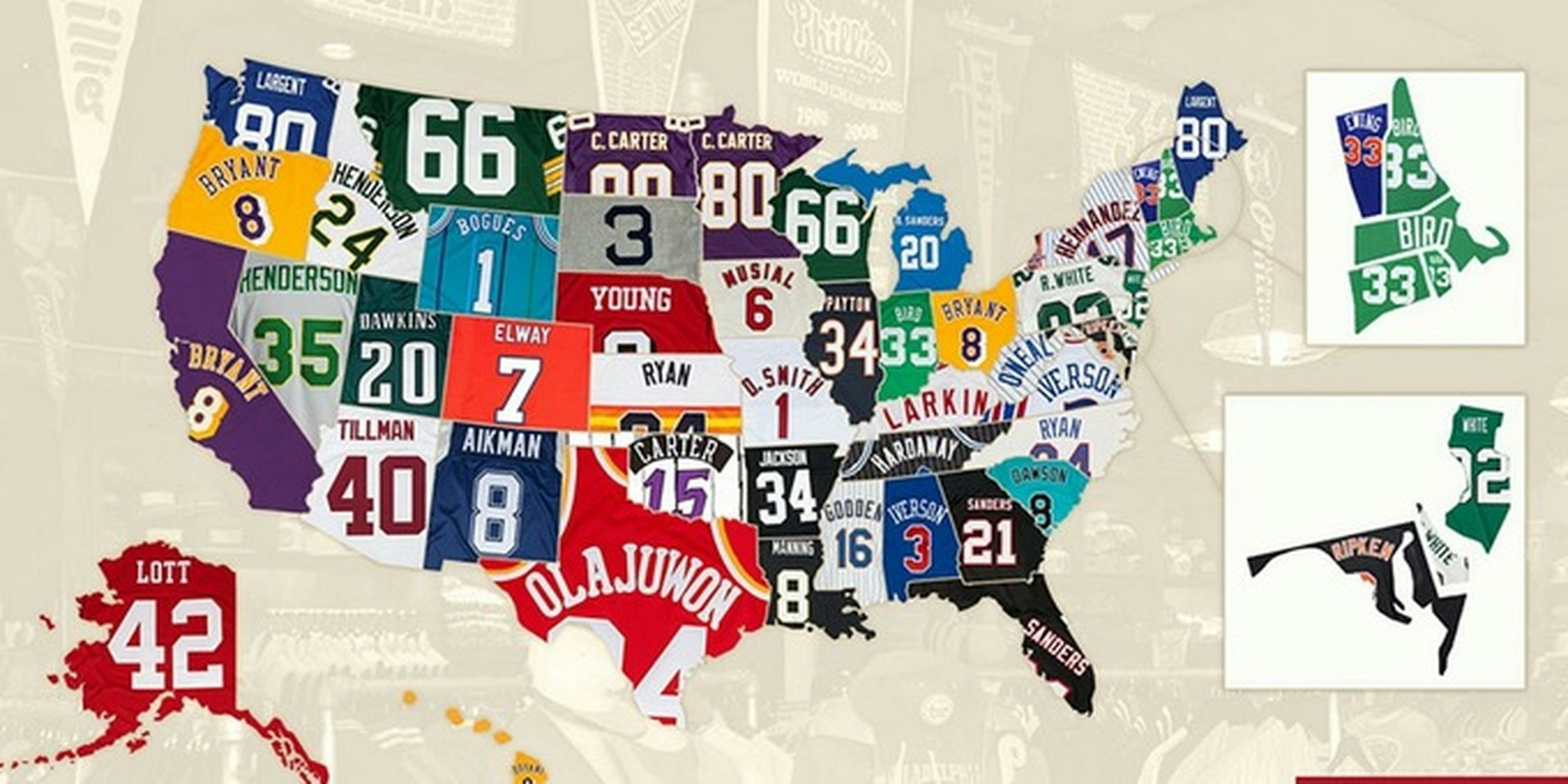 State-by-state map of most popular jerseys has bewildering results