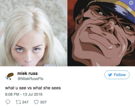 porn meme : what you see vs what she sees