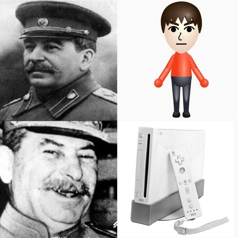 mii wii stalin meme