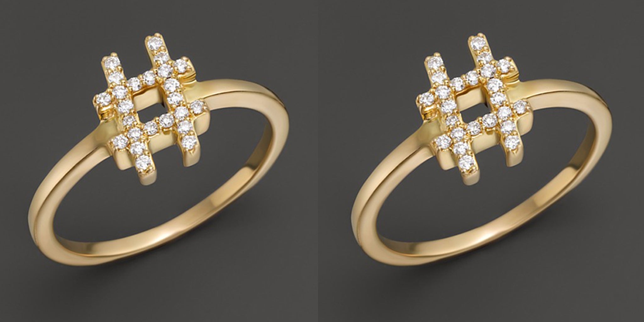 This 18karat hashtag ring from Bloomingdale's costs 825