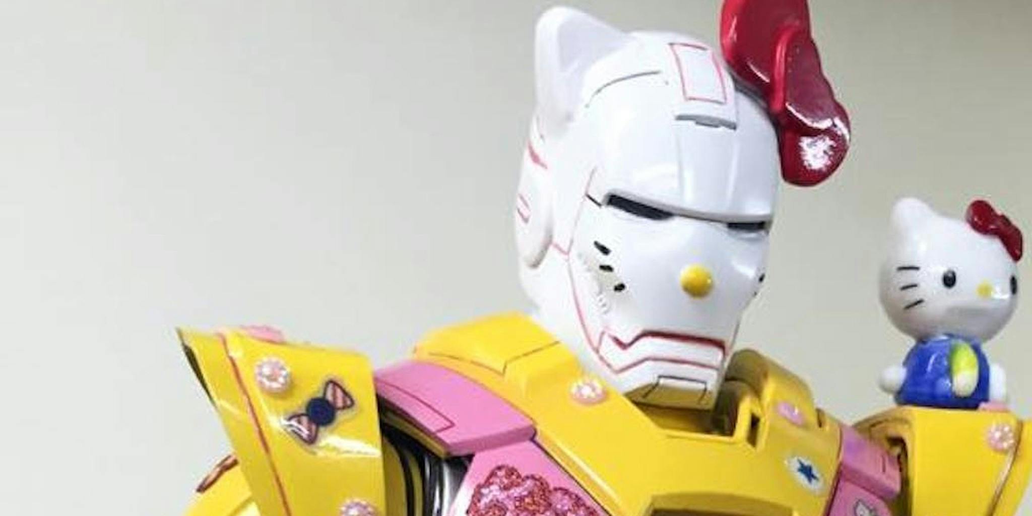 Artist gives Iron Man figures new looks inspired by Hello Kitty, Green ...