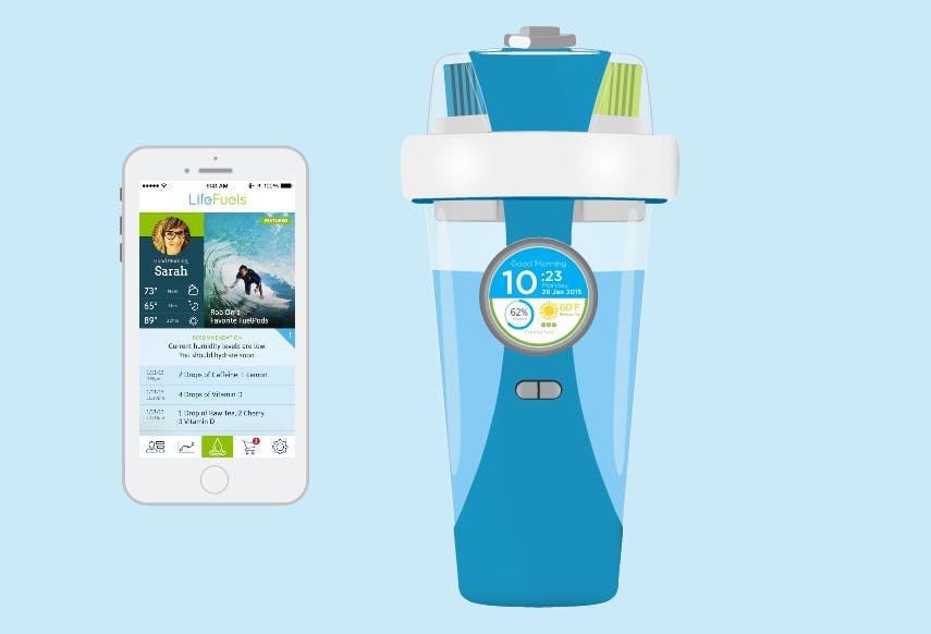 Botella de agua inteligente del futuro, LifeFuels Smart Bottle