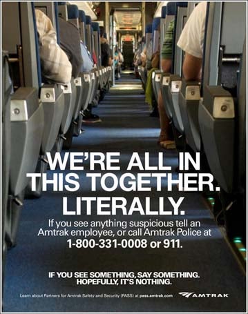 Amtrak terrorism poster