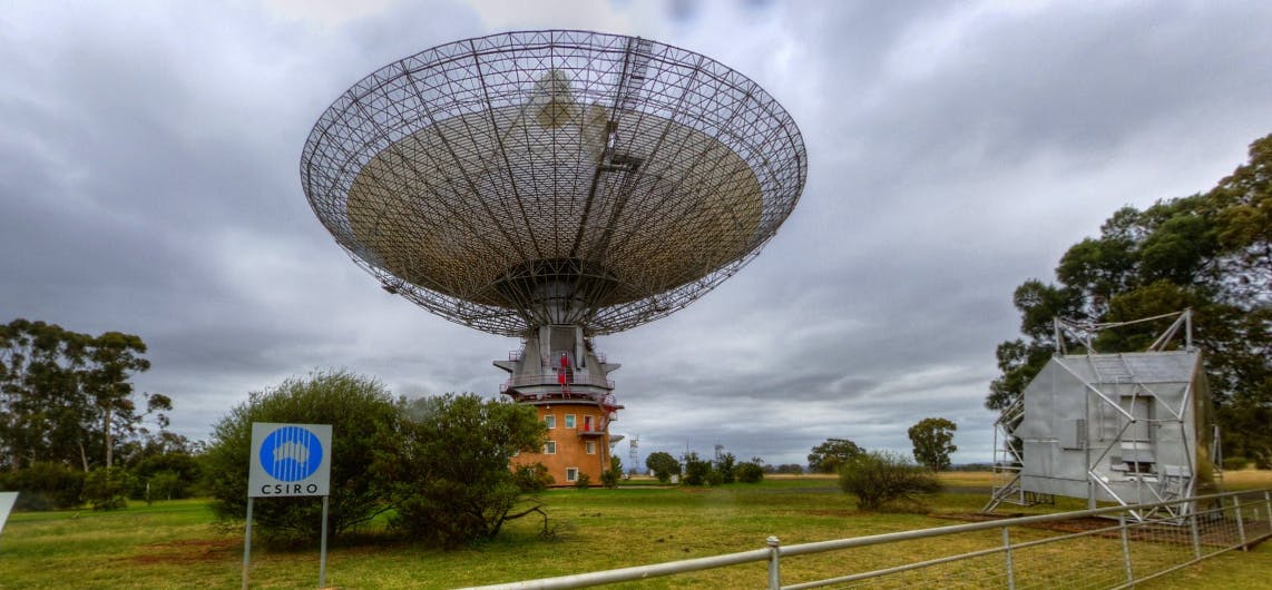 The CSIRO Parkes Radio Telescope.