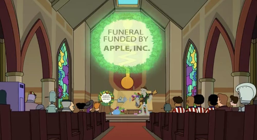 Bender's apple funeral