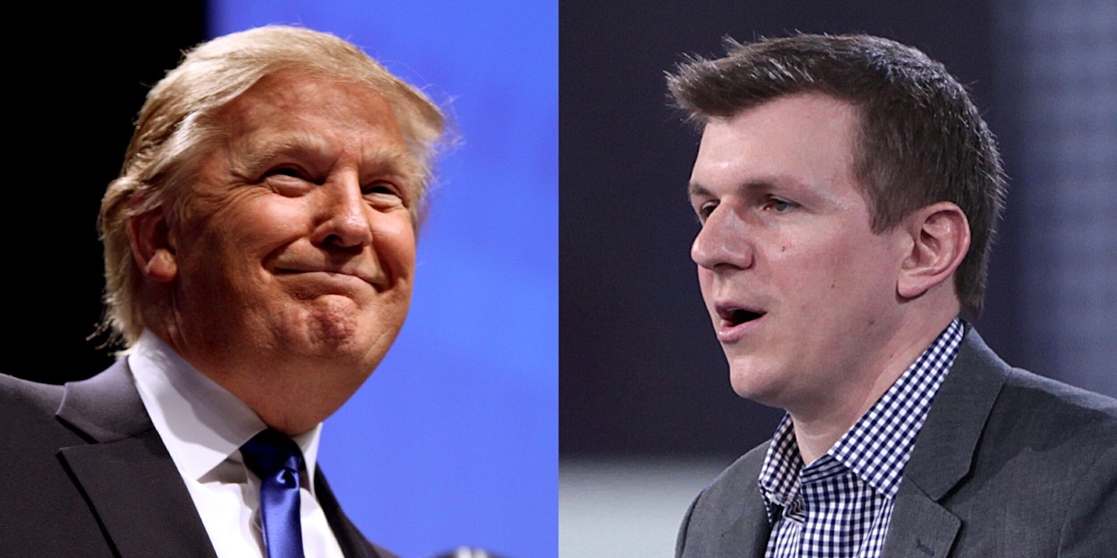 Donald Trump and James O'Keefe from Project Veritas