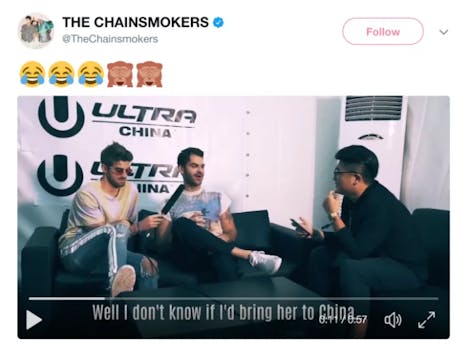 chainsmokers china tour stop