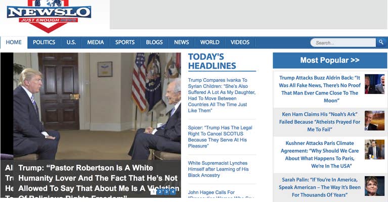 fake news sites : newslo