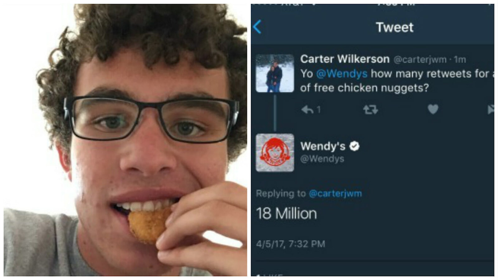 Wendys free chicken nuggets retweet
