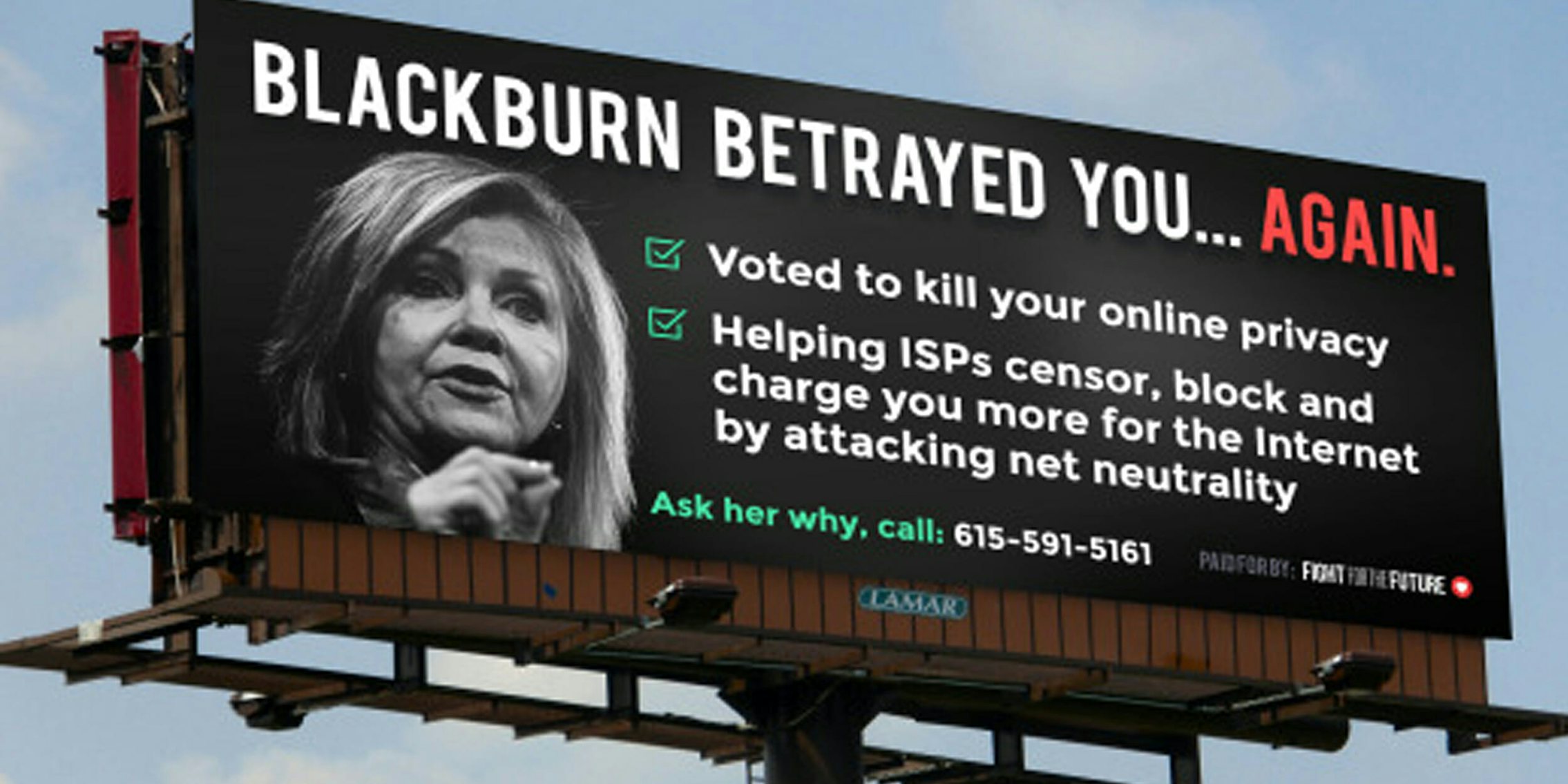 An internet advocacy organization involved with the historic internet-wide protest to save net neutrality last week said they will soon begin targeting members of Congress with billboards and a scorecard highlighting their stance on the issue.