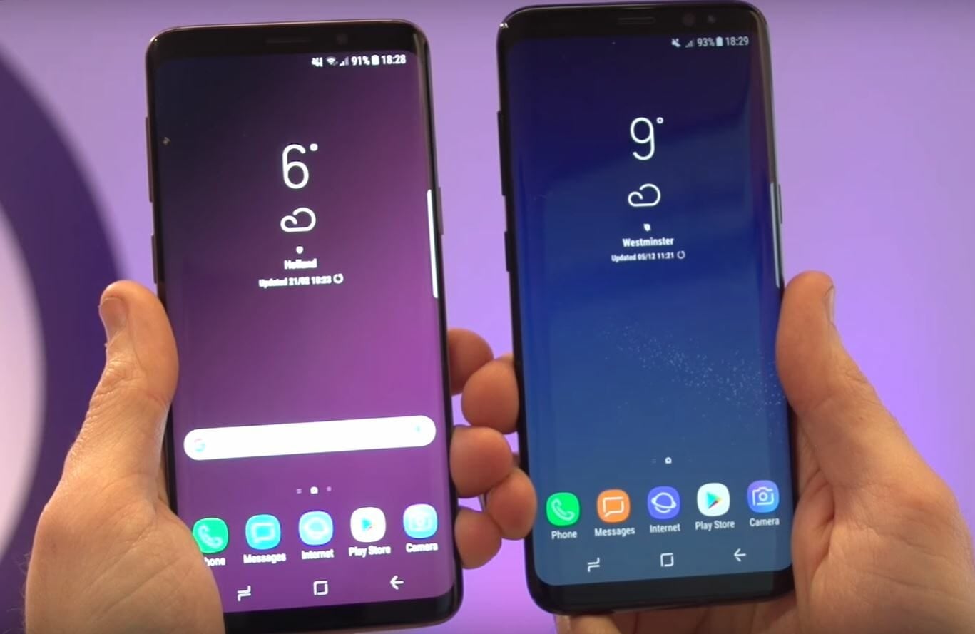 samsung galaxy s9 vs galaxy s8