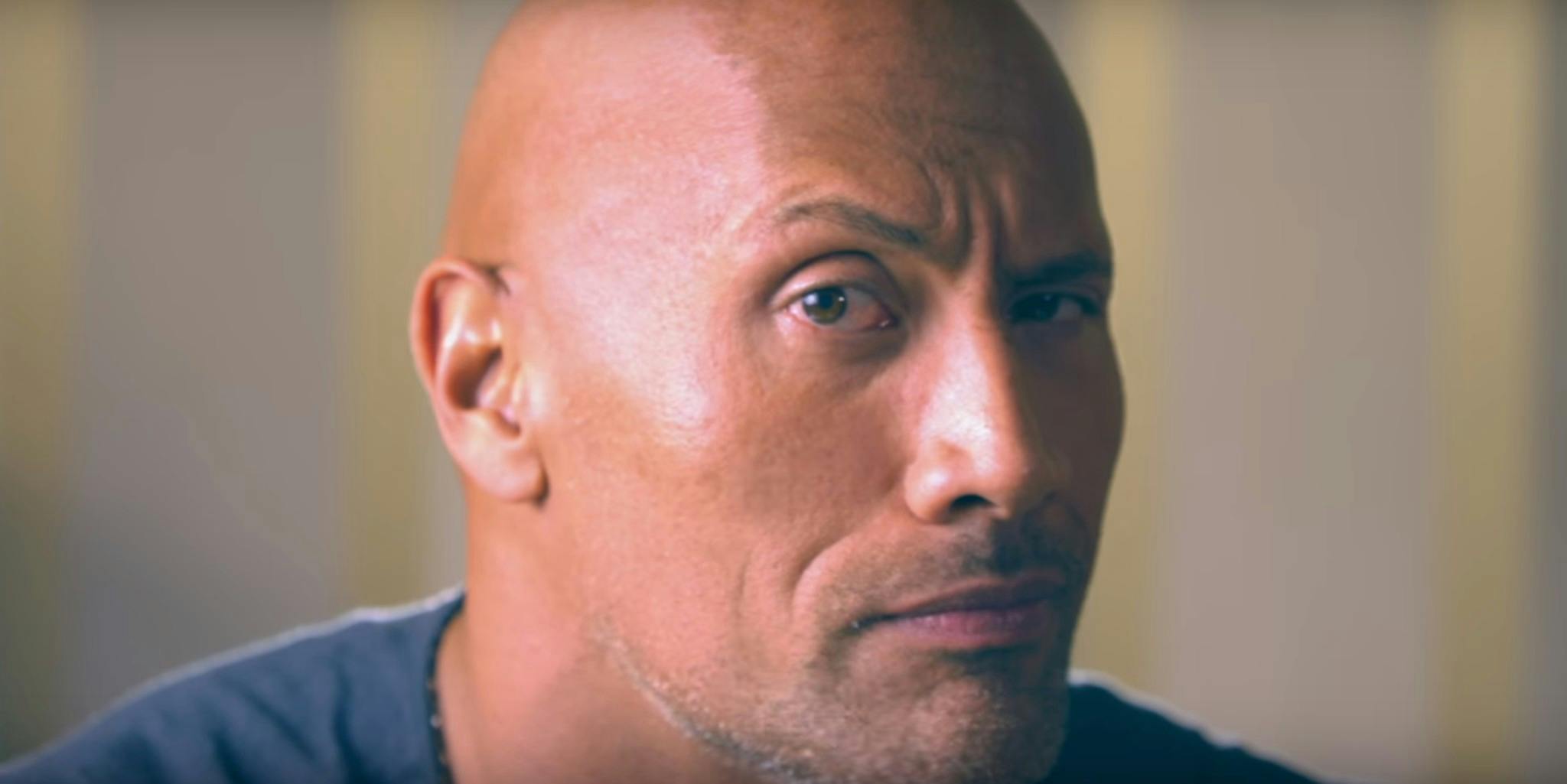 Vin Diesel doing the Rock raising eyebrow meme