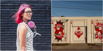 meg zany street art strawberry shortcake feminist