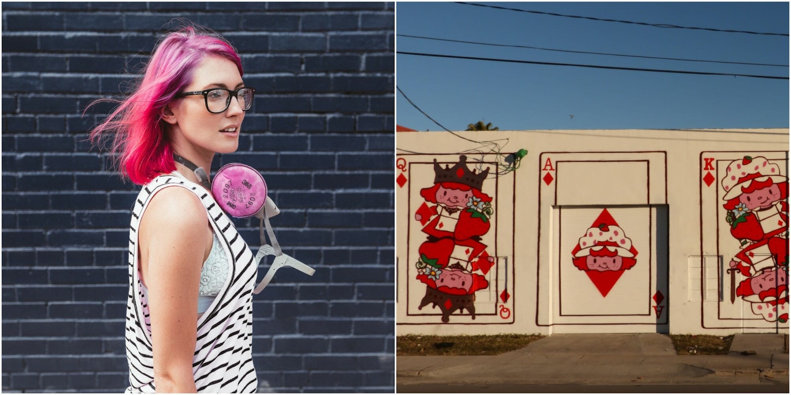 meg zany street art strawberry shortcake feminist