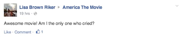 America Movie Facebook Comment