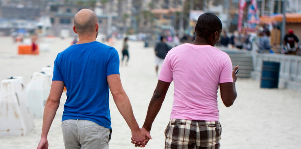 gay couple beach lgbtq