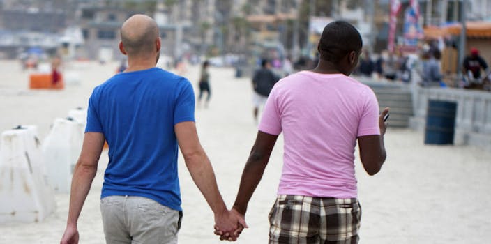 gay couple beach lgbtq
