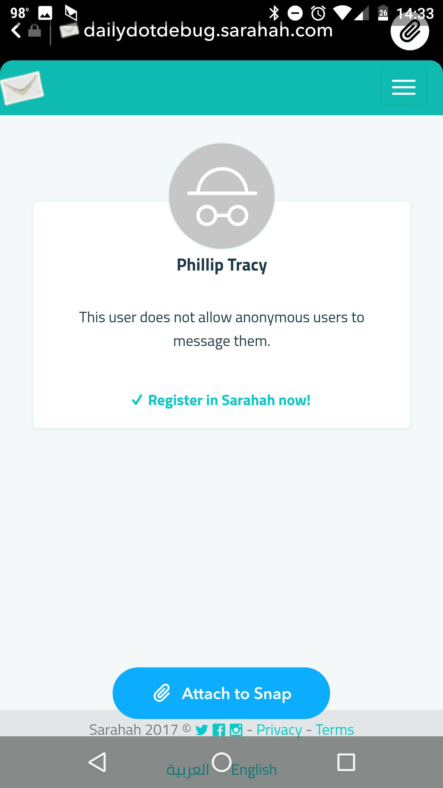 sarahah messaging app snapchat