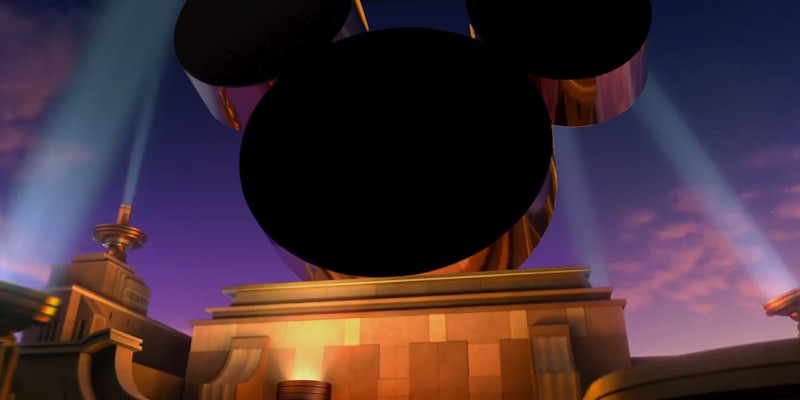 Mickey Mouse ears on 20th Century Fox logo