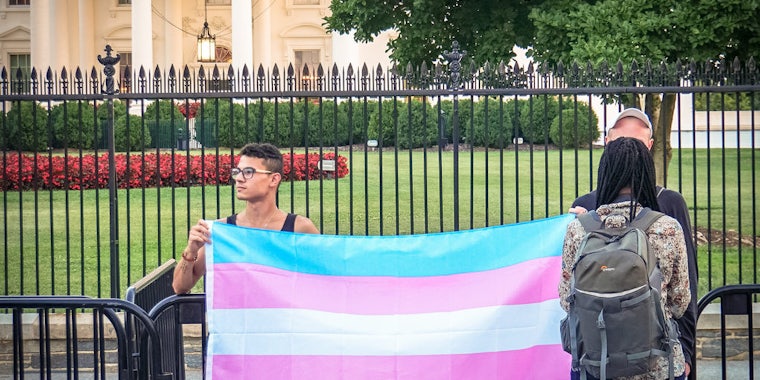 trans flag white house