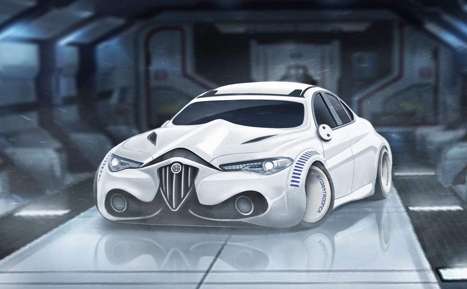 Stormtrooper themed Alfa Romeo Giulia 