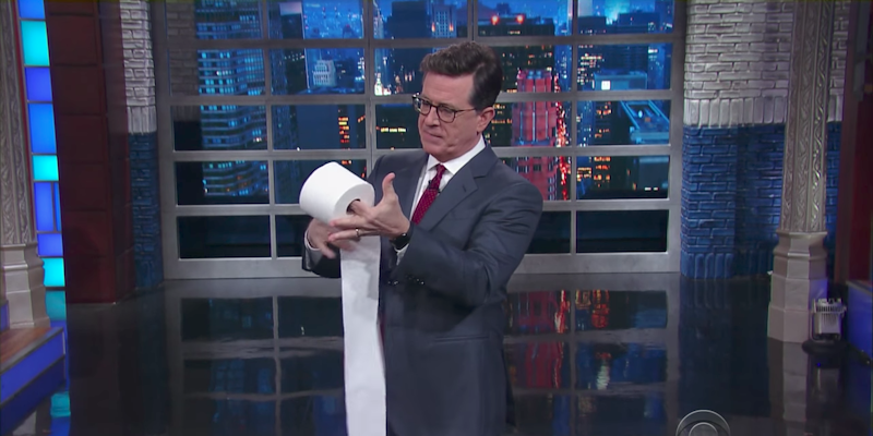 Stephen Colbert during his anti-Trump rant