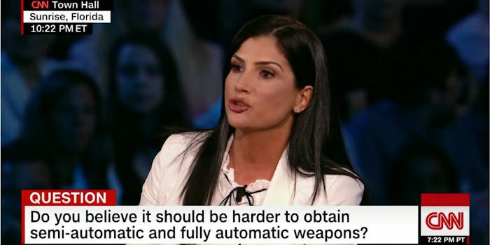 NRA spokesperson Dana Loesch says the NRA doesn't support raising the age for purchasing rifles because rifles could help prevent someone from being assaulted.
