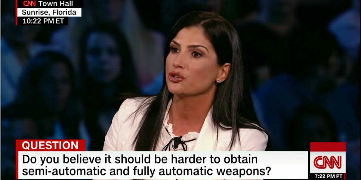 NRA spokesperson Dana Loesch says the NRA doesn't support raising the age for purchasing rifles because rifles could help prevent someone from being assaulted.