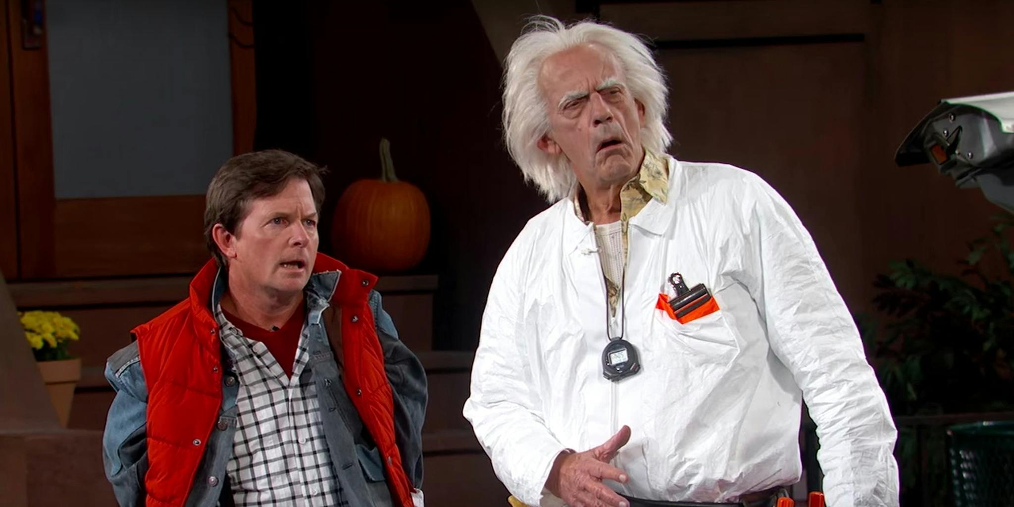 Jimmy Kimmel welcomes the 'Back to the Future' stars to the real 2015