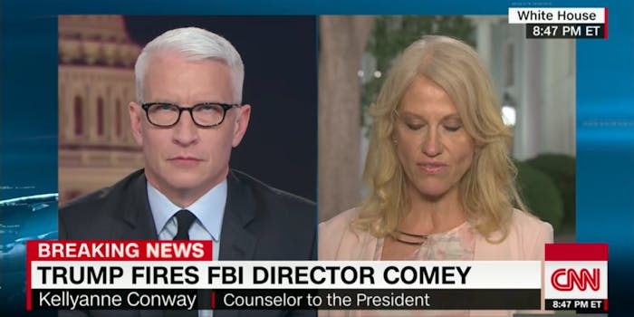 Anderson Cooper and Kellyanne Conway