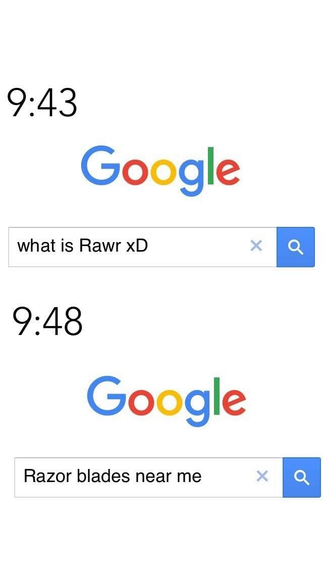 rawr xd google meme