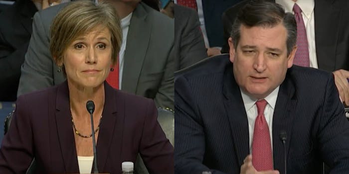 Sally Yates and Ted Cruz