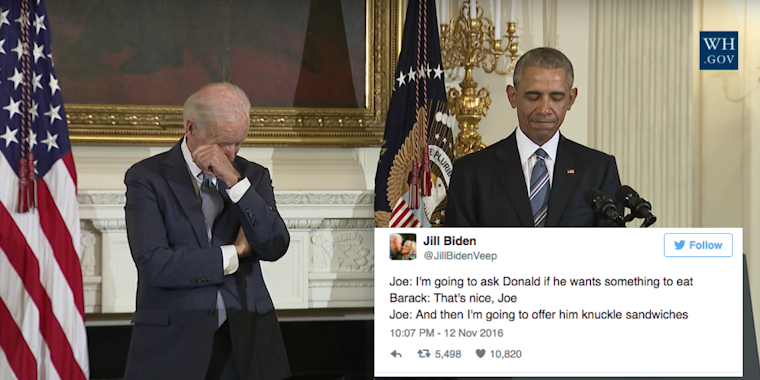 obama biden meme: joe biden threatens to punch trump