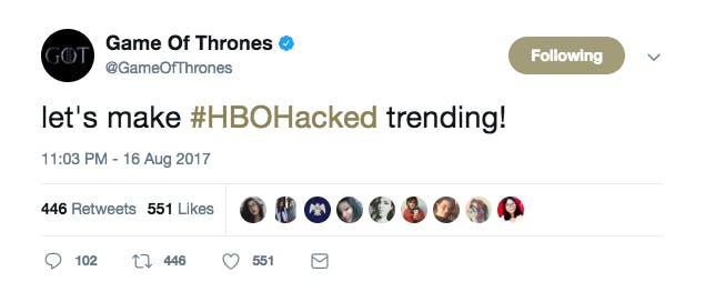game of thrones twitter hack ourmine