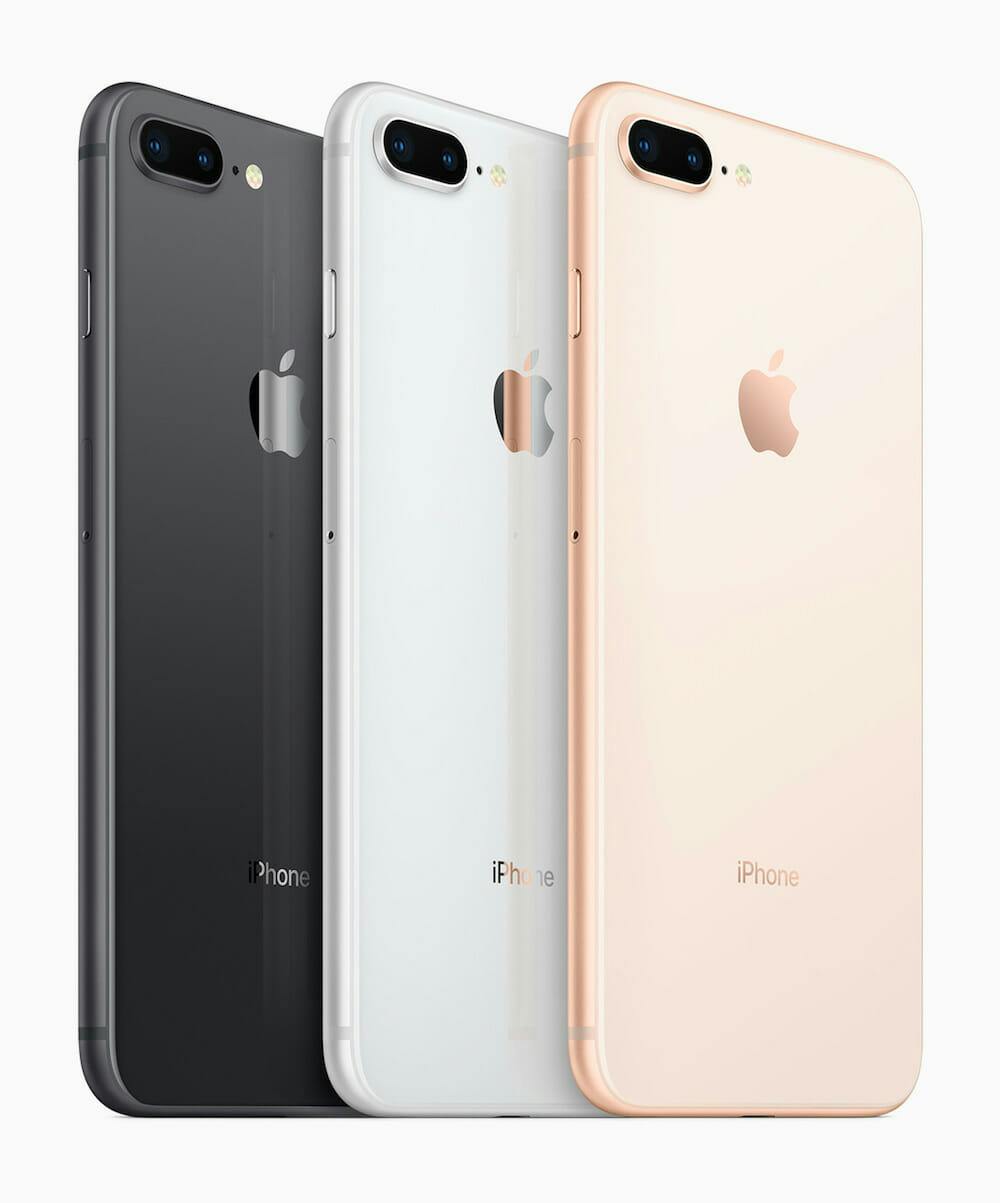 Apple iPhone 8 in three colors