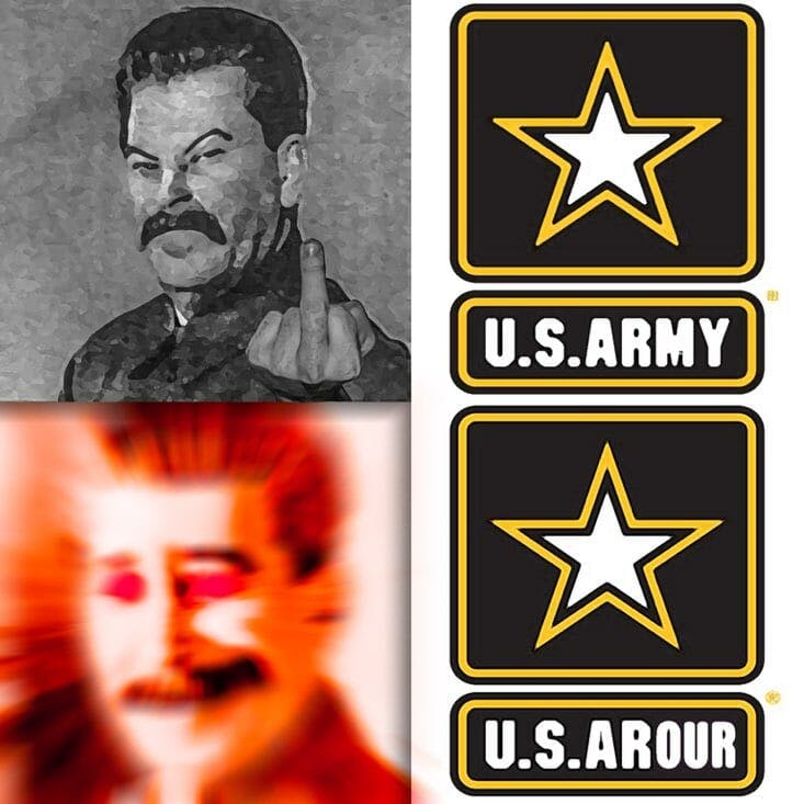 u.s. army arour stalin meme