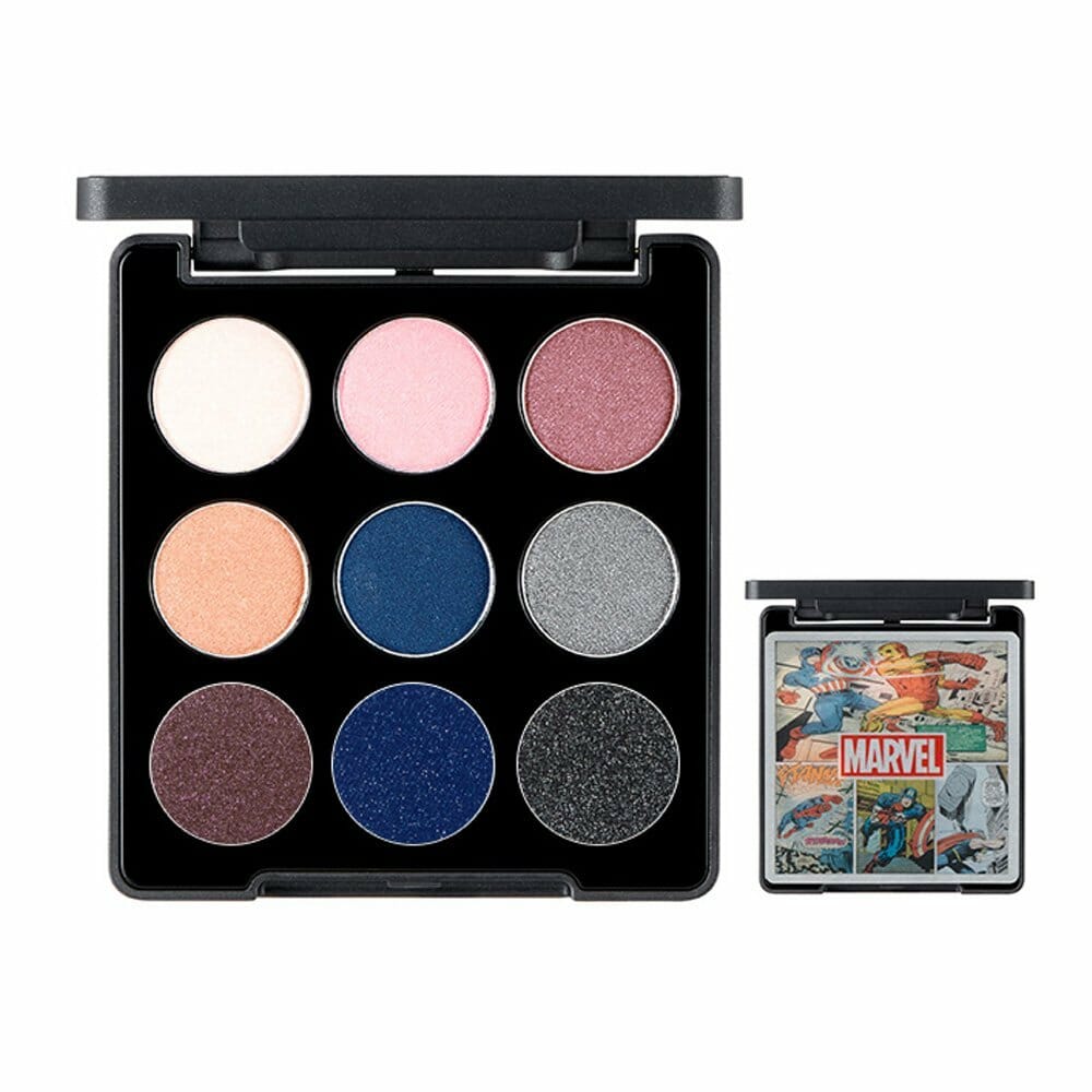 Marvel cosmetics. Marvel Eyeshadow Palette. Тени для глаз Марвел. Косметика в коллаборации с Marvel. Косметика Marvel официальный сайт.