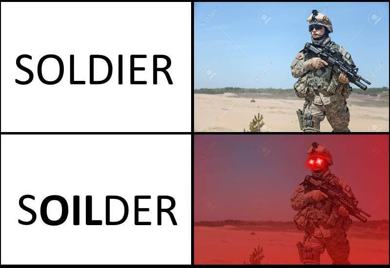 soldier soilder oil meme