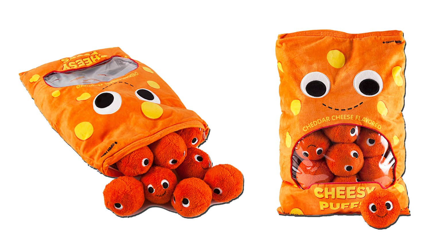 These Cheesy Puffs plushes are the most adorable snack around | The Daily Dot
