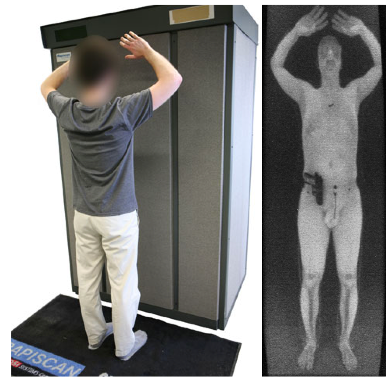 Airport body scanner gun detection