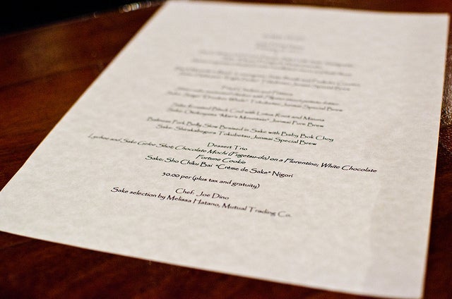 Tasting menus and the à la carte
