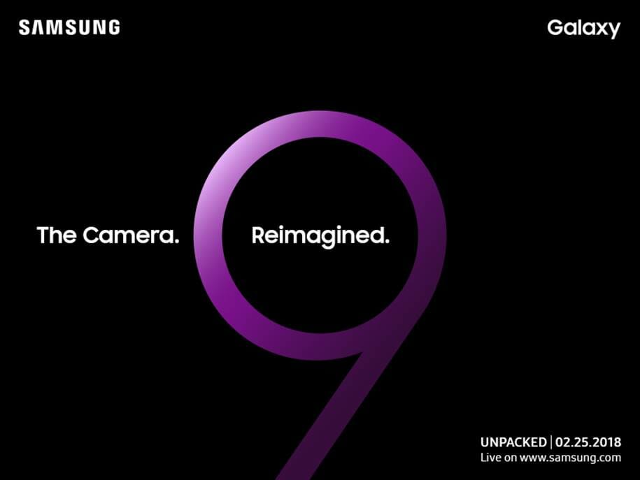 samsung galaxy s9 smartphone invitation mwc