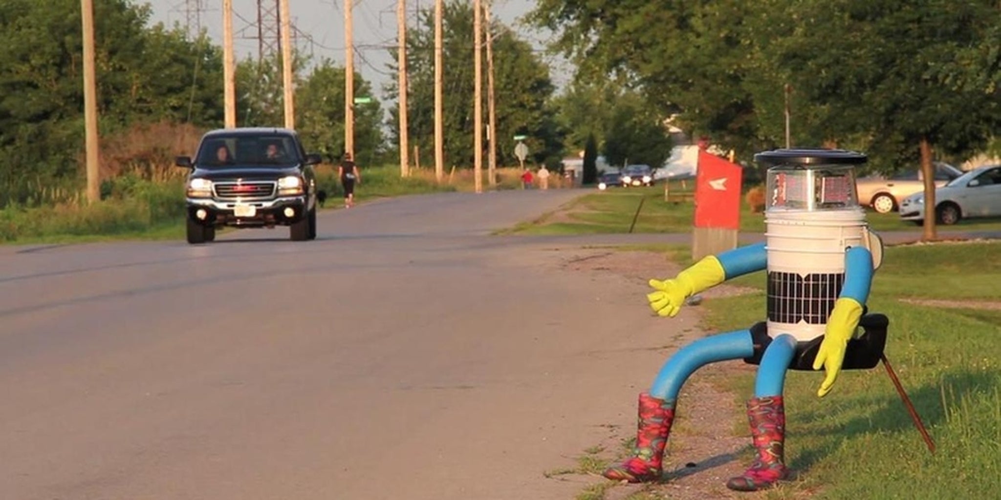 A hitchhiking robot is making its way across Canada