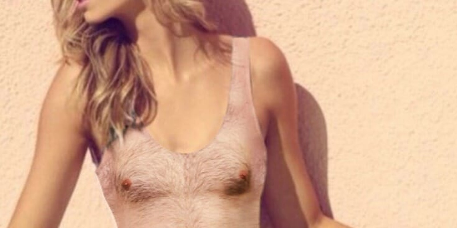 Sexy Chest swimsuit hairy