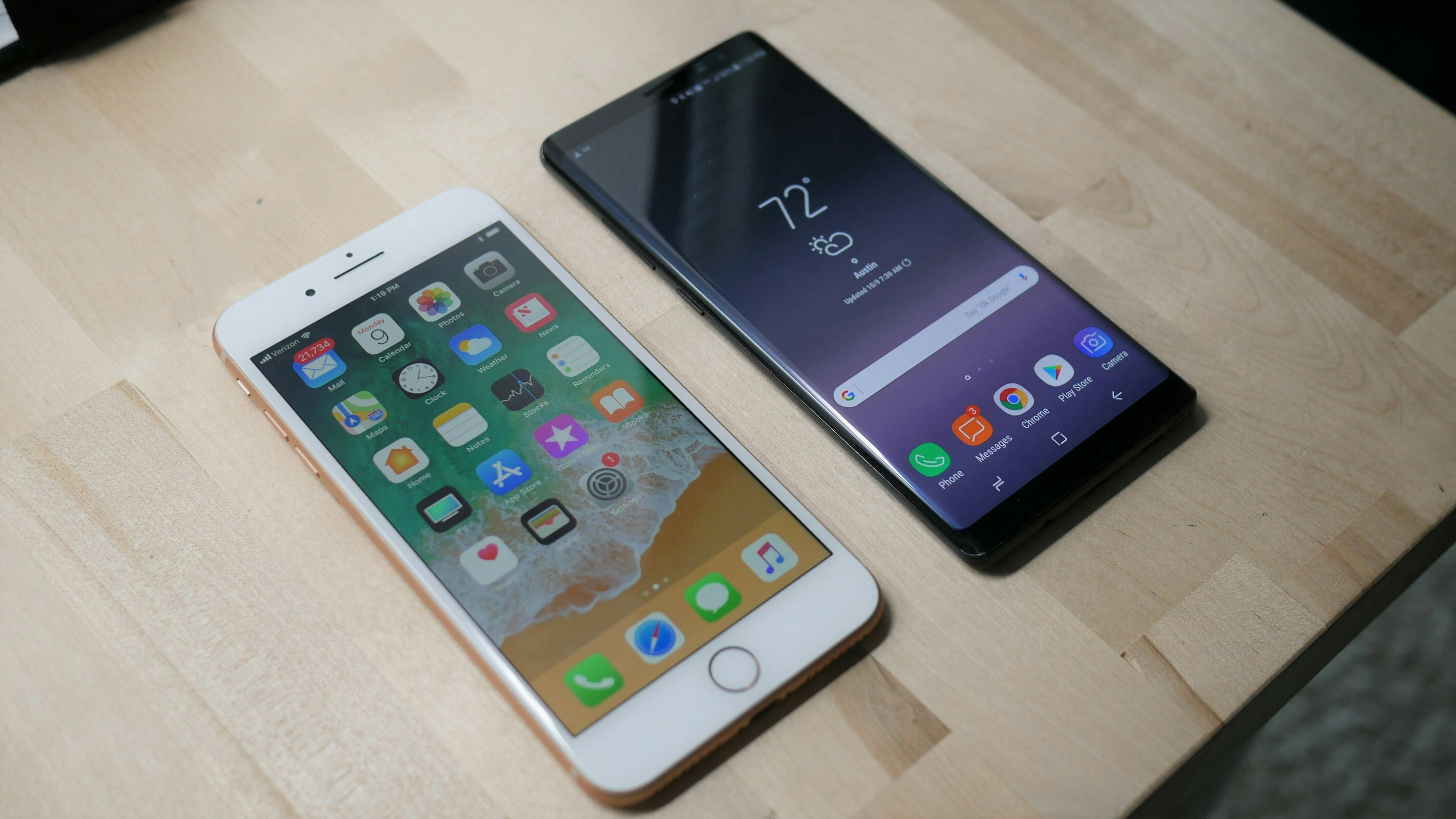 iphone 8 plus vs galaxy note 8