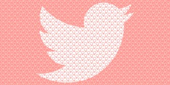A Twitter bird icon made up of female symbols
